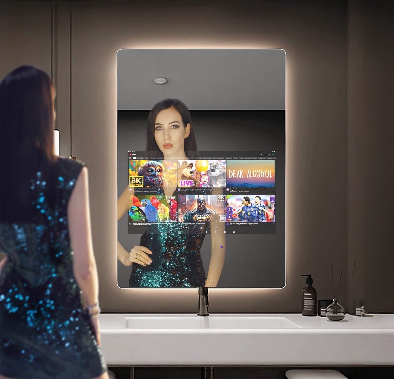 Smart Mirror Rectangle 500×700mm | Android 11 Touchscreen